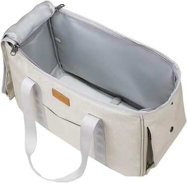 Сумка для тварин Bebeibon на одне плече, велика, світло-бежева