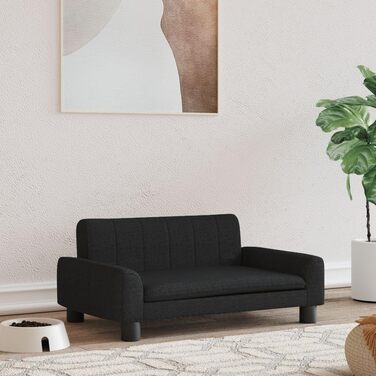 Крісло-ліжко для собак та котів, чорне, 70x45x30 см, м'який матеріал, стильний дизайн