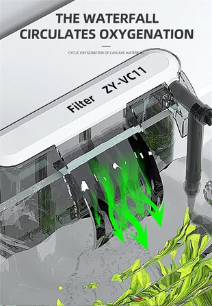 Зовнішній фільтр для акваріума Gotrain 600 л/год, тихий, енергозберігаючий, водоспадний, регульований потік, 6 Вт