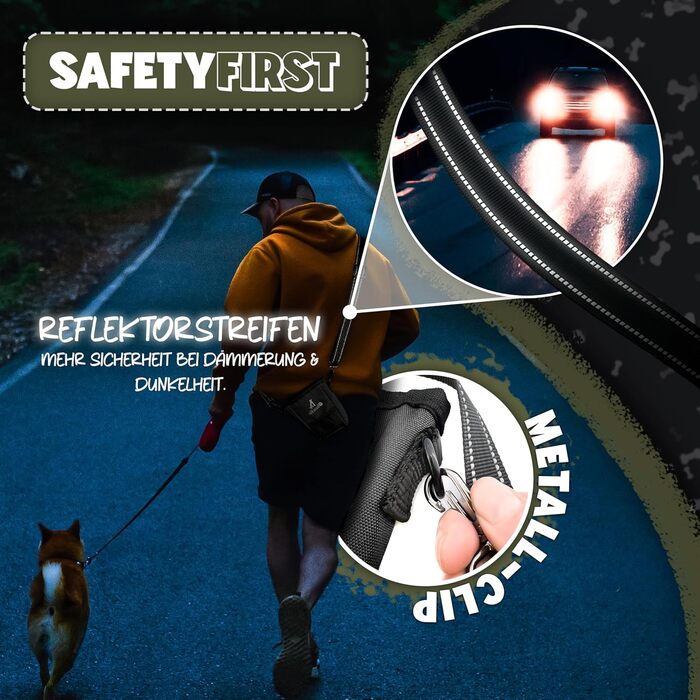 Сумка-поїльник для собак SnackKeeper 650 мл з відділенням для відходів та магнітним закриттям, чорна