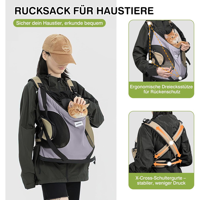 Рюкзак-переноска для собак та котів ALLSOPETS, рюкзак для тварин з інтегрованим ремінцем безпеки, ергономічний, дихаючий, для мотоцикла (блідо-ліловий)