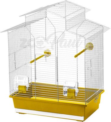Клітка для птахів ZooPaul IZA 2 II, жовта, 52x30x60 см