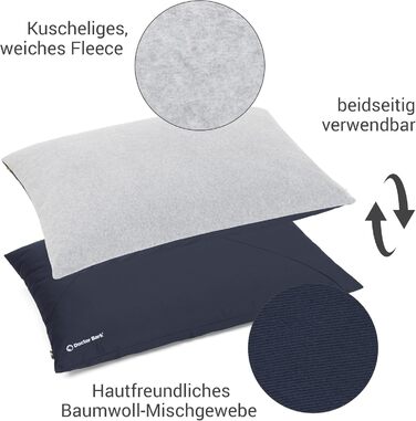 М'яке ліжко для собак великих порід Doctor Bark GreenLabel, зелене, знімний чохол, розмір M, колір: кобальт