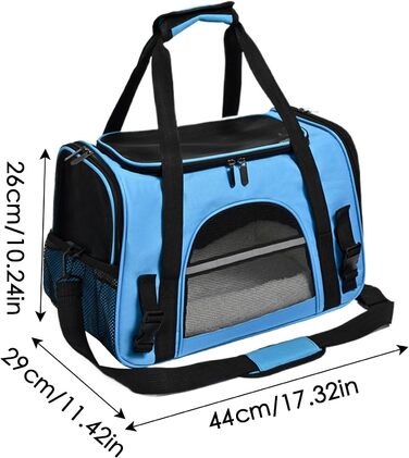 Трансформер для котів та собак – сумка-переноска на плечі | Компактна переноска для тварин, легка, міцна, зручна, з вентиляцією, для прогулянок, для цуценят, практична (Блакитна)