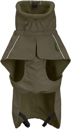 Водонепроникний теплий зимовий одяг для собак HUNTER Hundemantel NORDBY, оливковий, розмір 42,5, з відбиваючими елементами