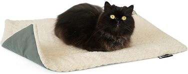 Підстилка для домашніх тварин, ковдра для собак та котів, підстилка для котів та собак (сірий/бежевий, 70 x 50 см)