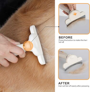 Щітка для вичісування собак та котів з вигнутим краєм, самоочисна, зменшує випадіння шерсті на 95%, професійний інструмент для грумінгу