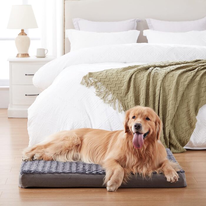 Ліжко для собак GOHOO PET XL, меморі пін, сіре