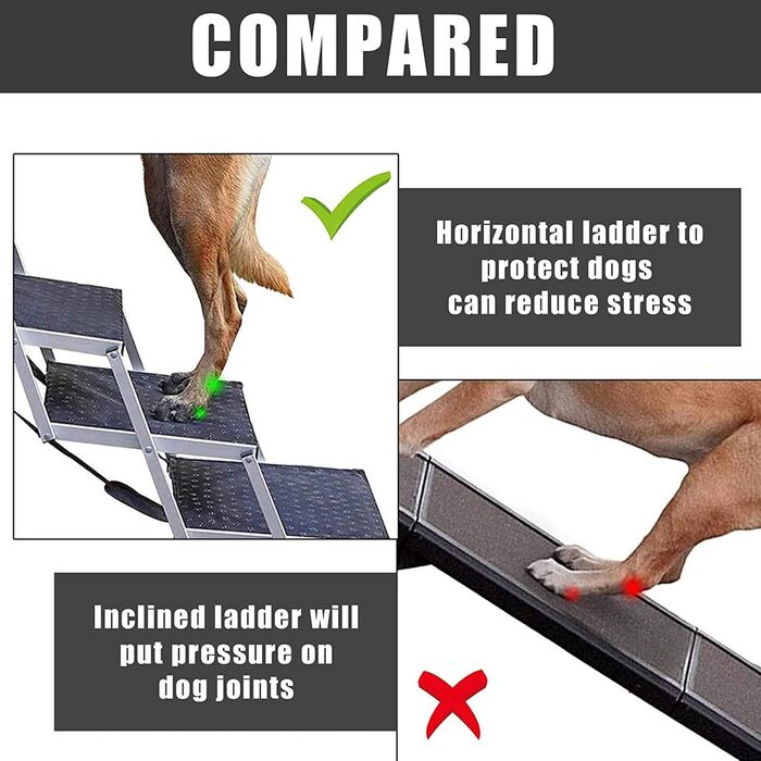 Сходинка для собак у машину, 6 сходинок, антиковзаюча, складна, для маленьких та великих собак