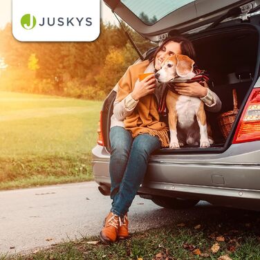 Складна переноска для собак і котів Juskys Lassie M, 42x60x44 см, оксфорд, з ручками, килимком і сумкою, бежева