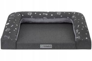 Ліжко для собак 2в1 (диван та матрац) Welsti, 70x50 см, м'яка підстилка-подушка