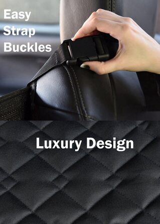 Чохол на сидіння для собак XL, чорний - універсальний, нековзний, водовідштовхуючий, для автомобілів, SUV, пікапів, Jeep, Vans