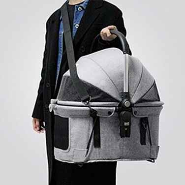 Візок для собак та котів з функцією складання - чорний, 73x55x100 см, до 15 кг