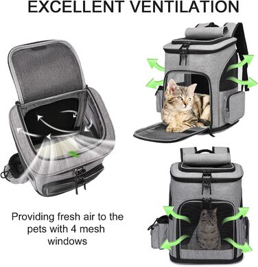 Рюкзак для собак, дихаючий, складаний, переноска для тварин, рюкзак-переноска для собак та котів