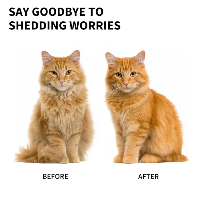 Щітка для собак та котів – двоколірна синьо-жовта, видаляє відмерле волосся та підшерсток, для собак та котів