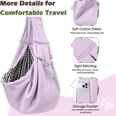 Pawaboo переносна сумка для собак і котів, для подорожей та прогулянок, до 5.4 кг, квітковий принт + чорний (світло-фіолетовий)