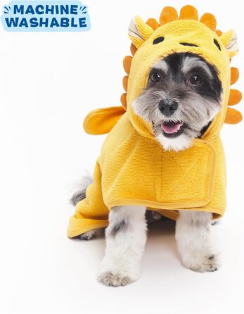 Рушник для собак BarkBox - халат (розмір S, Лев) - швидко сохне, легкий, милий