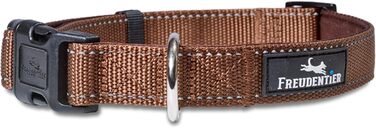 Нашийник для собак Freudentier: м'який, з неопрену, світловідбиваючий, міцний. Підходить для собак малих, середніх та великих порід. Колір: шоколадний, розмір: 35-50 см