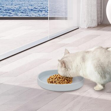 Набори мисок для котів та собак Bebeibon: силіконові, неслизькі, 330 мл, сірі (2 шт.)