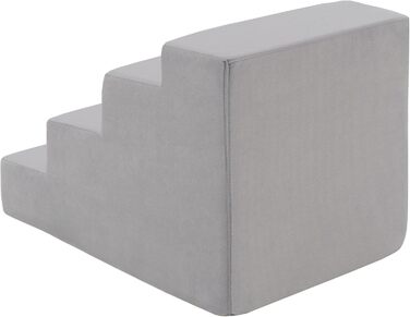 Сходи для собак Velinda з 4 сходинками, також підходить для котів. Допомога у підйомі для домашніх тварин. Матеріал: пінопласт, колір: сірий