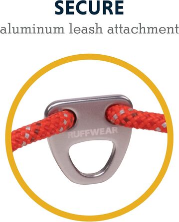 Нашийник для собак RUFFWEAR Knot-a-Collar, відбивний, регульований, мотузковий, 35-51 см, червоний