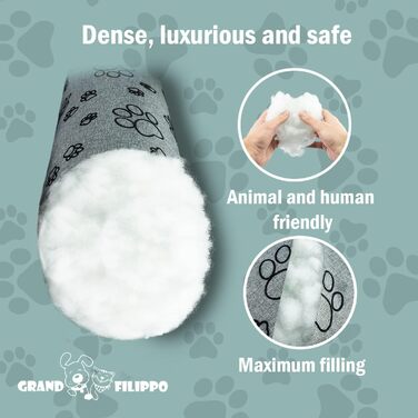 Водонепроникне ліжко для собак - ліжка для маленьких та великих собак - ліжко для собак з неслизьким дном - собачий кошик, собачий лежак (120x90x20, сіре льоноподібне, 