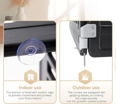 Клітка-манеж для собак, 61 см, 4 панелі, з дверцятами, безпечна та портативна, для цуценят та маленьких собак, біла (пластик)