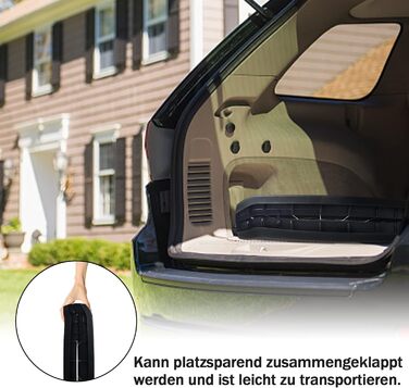 Рампа для собак, складана, для автомобіля, пластикова, антиковзаюча, до 90 кг, 156 x 40 см