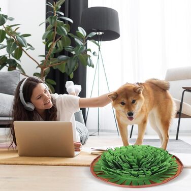 Schnüffelmatte для собак: інтерактивна килимок для годування, навчання та розваг. Матеріал: зелений