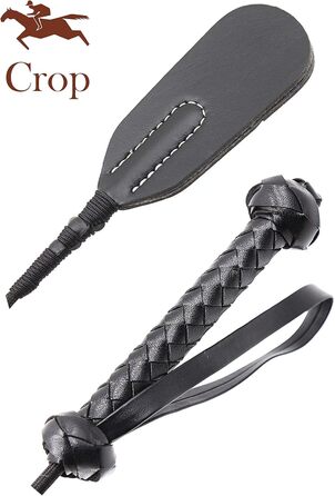 Набір для вершника RIDIN: 33 см батогом, 18 см реітгерте (указка) - для дресування коней, чорний