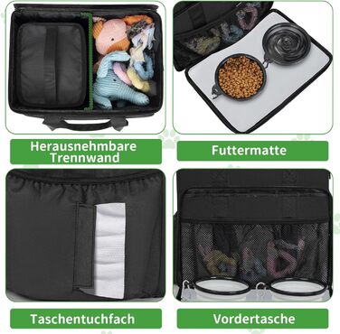 Сумка для ласощів для собак на 25 літрів з плечовим ременем, чорна. Ідеально підходить для походів та прогулянок з собакою