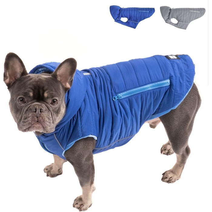 IMMI Куртка для собак | Тепла куртка для собак середніх та великих порід (L, Синій)