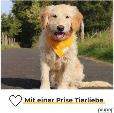 Нашийник для собак PiuPet® 2 шт. Нашийник для великих собак, стильний бандана для собак великих та малих порід, жовто-сірий колір, розмір L (76x53x53 см)