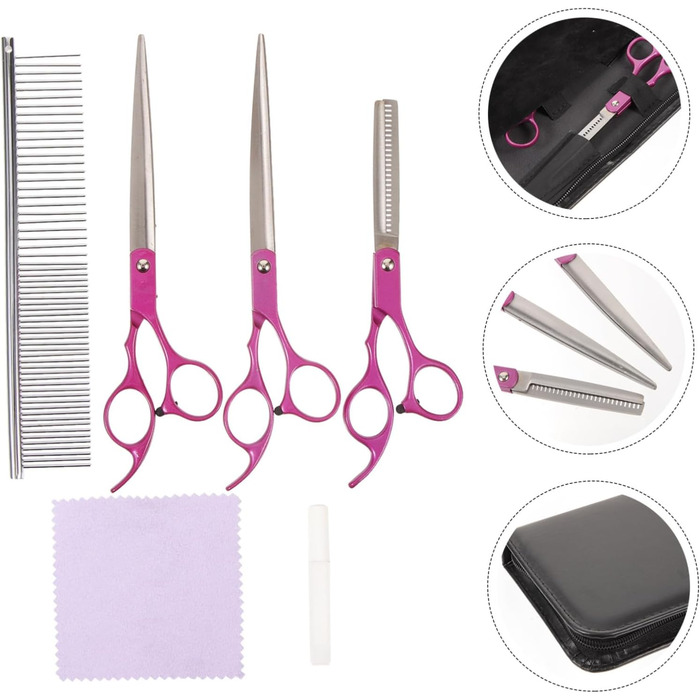 Набір інструментів для грумінгу собак: ножиці для догляду за шерстю, нержавіюча сталь Rosy