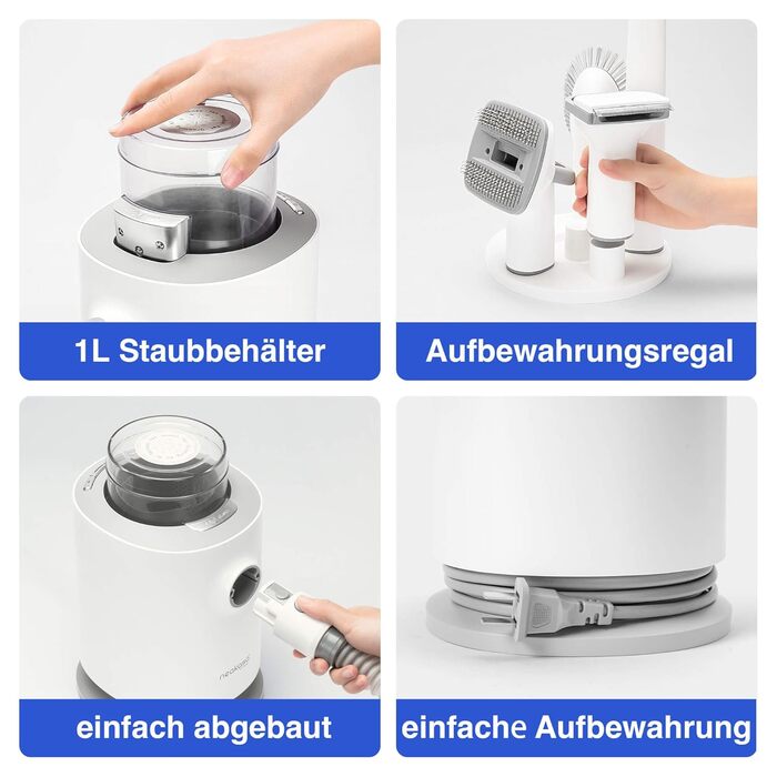 Набір для грумінгу домашніх тварин Neakasa P0 Pro: пилосос, щітка для котів та собак, видалення ворсу, 5 насадок