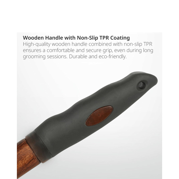 Щітка для собак та котів Holz: Slicker, знімач підшерстка, проти ковтунів, з нержавіючою сталлю, ергономічна ручка