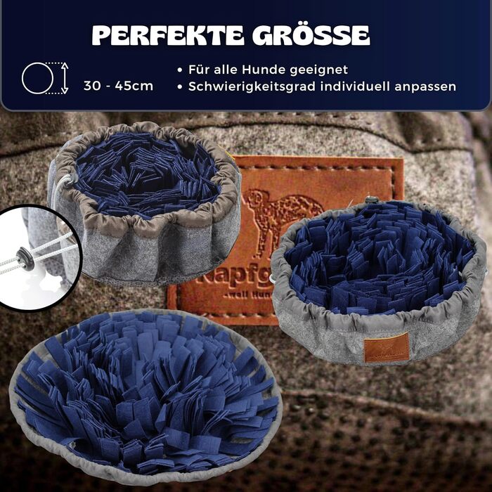 Напфгефлюстер® - Килимок для носа BALU - Іграшка-головоломка для собак, іграшка для дресирування, іграшка для собак, килимок для пошуку, регульований без присосок