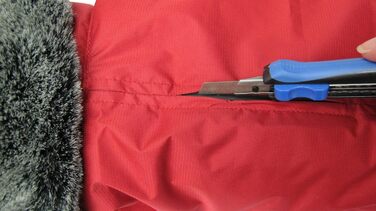 Вольтерс | Зимова куртка Амундсен червоного кольору | Довжина спини 24 см