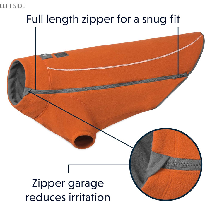Куртка для собак RUFFWEAR Climate Changer, теплий універсальний плащ з поліестеровими рукавами для прохолодної погоди, помаранчева, розмір L