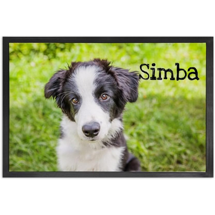 Персоналізована підставка для миски для собак та котів Wanapix з ім'ям та фото | Нековзна гумова основа | 60 x 40 см | Можна прати в пральній машині