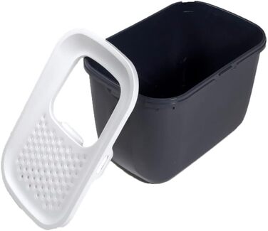 Лотку для котів Katzentoilette Hop In, сірий антрацит/білий, 58,5 x 39 x 39,5 см