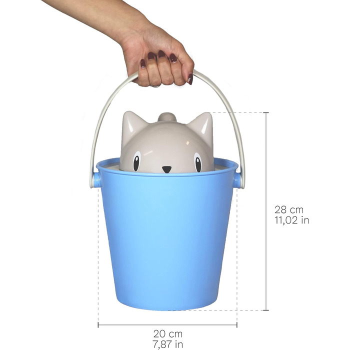 Контейнер для корму для собак United Pets, Італія, з лопаткою, дизайн Stefano Giovannoni, блакитно-сірий