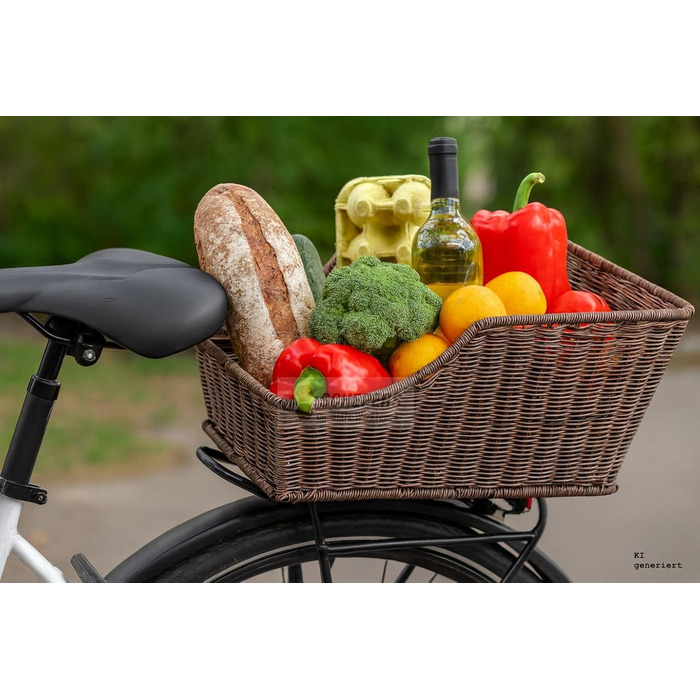 Фahrradkorb LTJ 030017: Кошик на багажник для велосипеда, пластик, ротанг