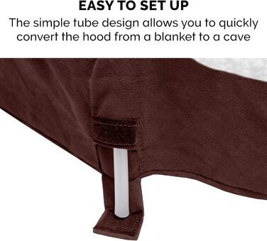 Кругле собаче ліжко Furhaven з memory foam, 89 см, для великих та середніх собак, знімний, пральний чохол, Sherpa & Suede Snuggery, Espresso