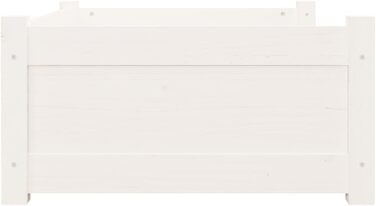 Ляжка для собак, біла, 75,5x55,5x28 см, з масиву сосни, корзина для собак, собаче ліжко, vidaXL