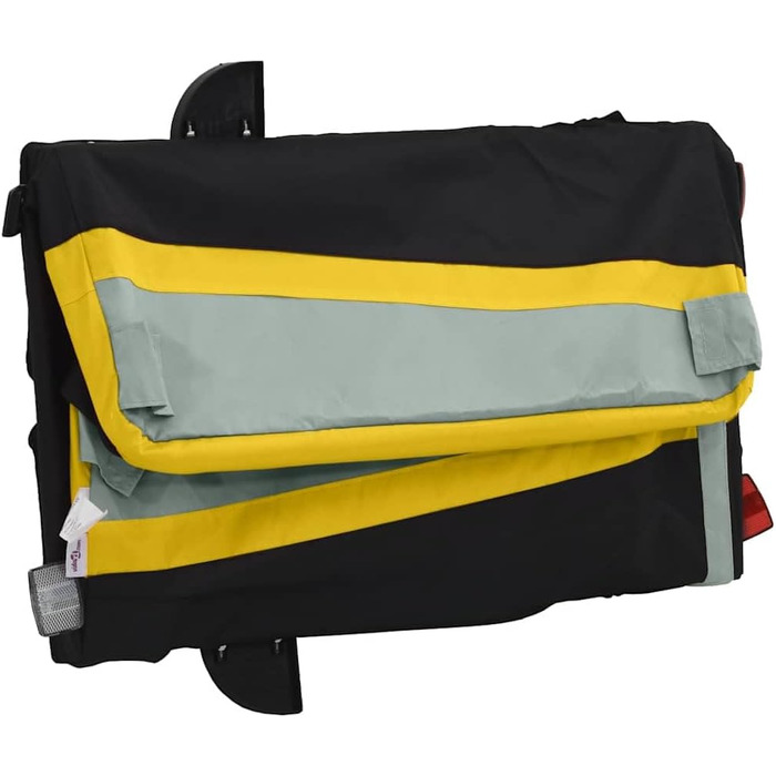 Причіп для собак, вантажний причіп для велосипеда, чорно-жовтий, 45 кг, для покупок, подорожей, велосипедних прогулянок