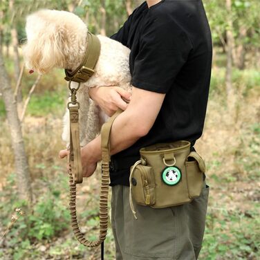 Сумка для тренування собак DONGKER, водонепроникна, з 2 кишенями, бежева