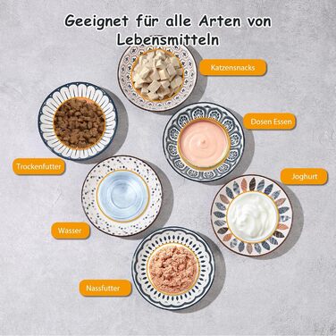 Набір мисок для котів з кераміки Katzennapf Set - 6 шт. - білий (Classic-A)