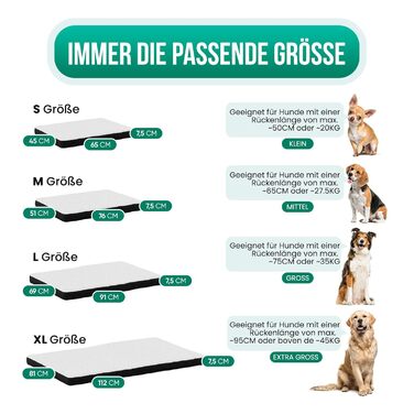 Ортопедичне ліжко для собак Avalo S - 45x65 см, з ефектом пам'яті, нековзне, пране, ортопедична подушка для собак
