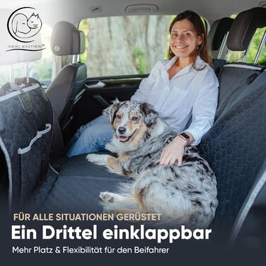 SEELENTIER® захисна підстилка для собак в авто: водонепроникна, антикіготна, 130x63 см, з ISOFIX, 2 повідки